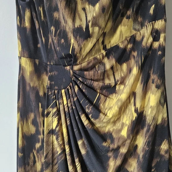 Connected Size 6 Black and Mustard Women's Dress - Picture 2 of 4
